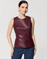 Faux Leather Top