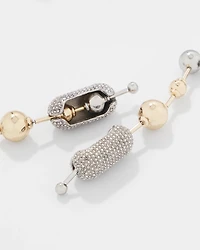 Ball Chain + Pavé Earrings