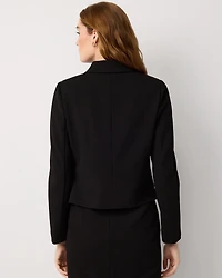 Knit Crepe Cropped Jacket