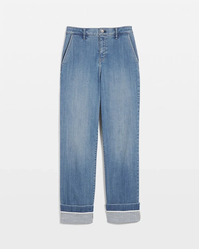 Extra High-Rise Cuffed Relaxed Straight Jean