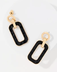 Croc Detail Drop Earrings