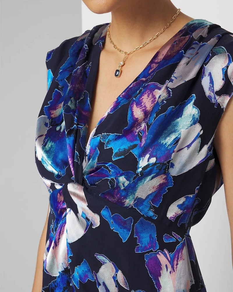 Silk Blend Burnout Shell