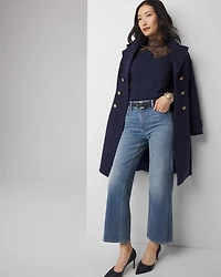 Sleeveless Lace Mockneck Shell