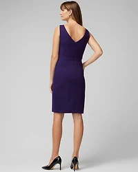 Sleeveless V-Neck Sheath Dress
