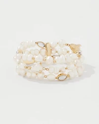 Glass Pearl Stretch Bracelet