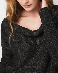 Metallic Dolman Pullover Sweater