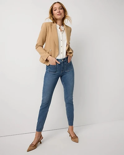 Petite Patch Pocket Skinny Ankle Jean