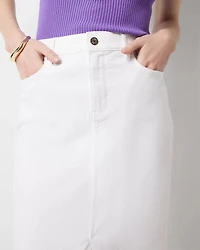 Petite Denim Maxi Skirt