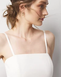 Strapless Colorblock Midi Dress