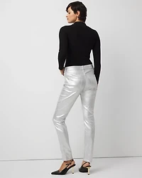 Metallic Coated High Rise Skinny Jean
