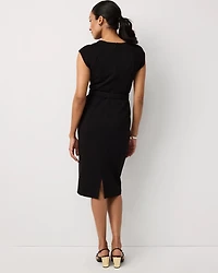 Petite Knit Crepe Sheath Dress