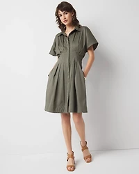 Poplin Corset Shirt Dress