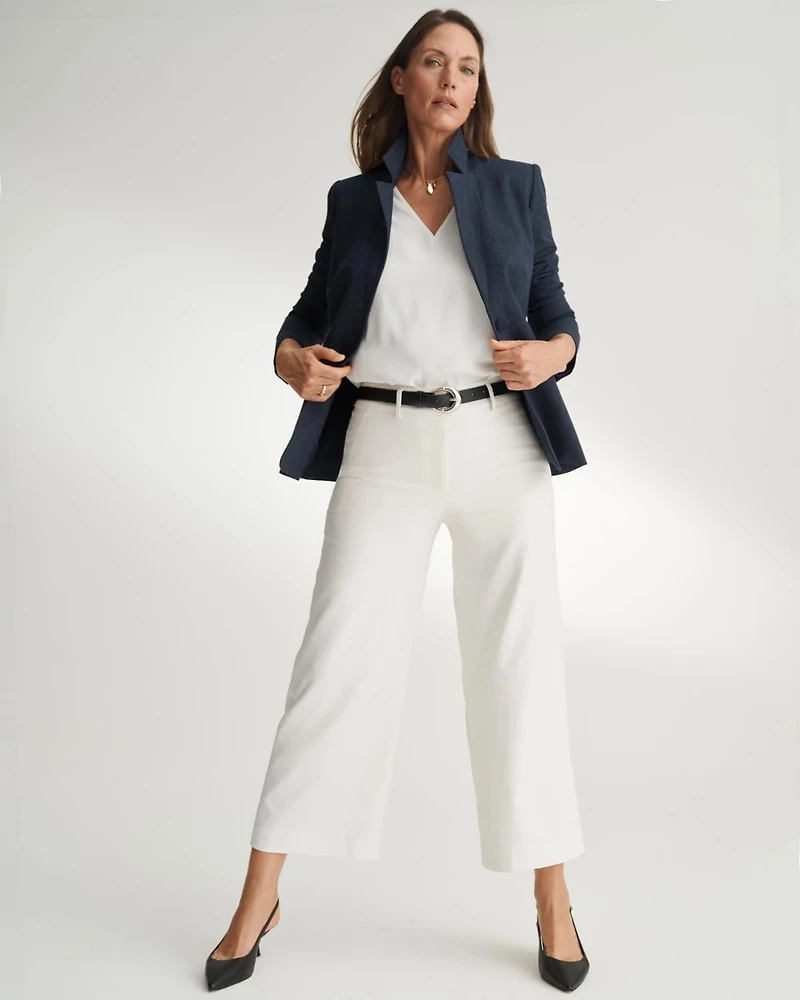 High Rise Wide Leg Crop Pant