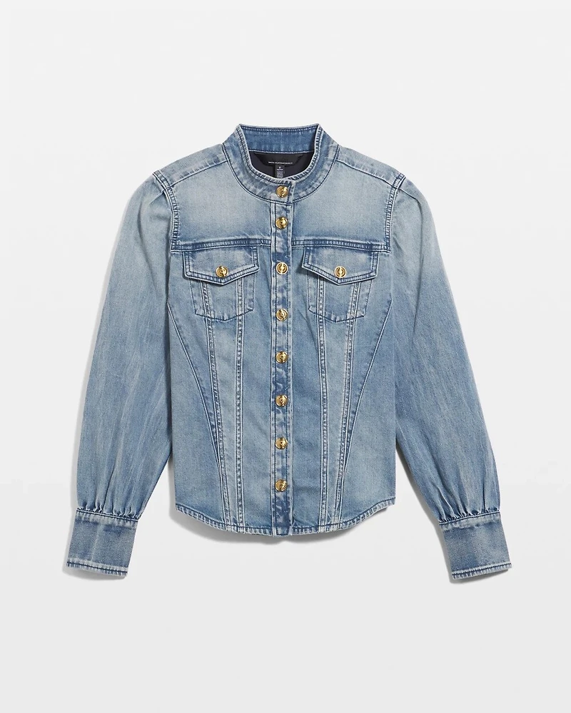 Snap Front Denim Shirt