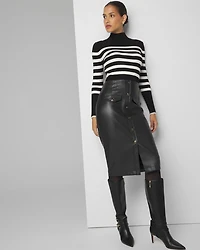 Petite Faux Leather Skirt