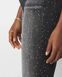 High-Rise Embellished Slim Ankle Jeans