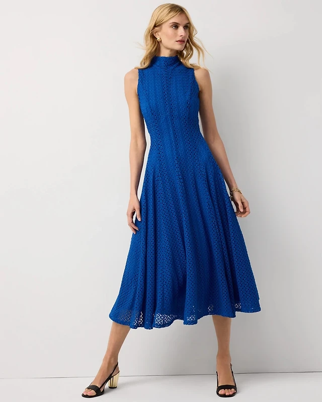 blue dress white house black market Satin Pleated Maxi Dress