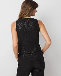 Sequin + Lace Vest