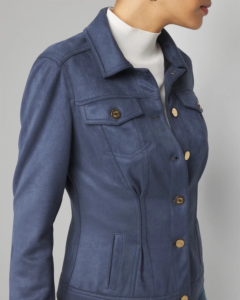 Faux Suede Flirty Jacket