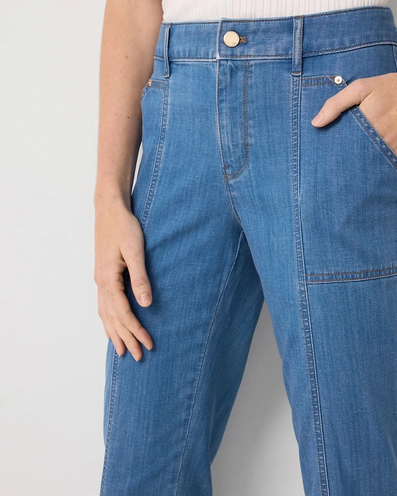 Pret Mid-Rise Straight Cropped Utility Pant