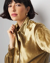 Long Sleeve Velvet Shirt