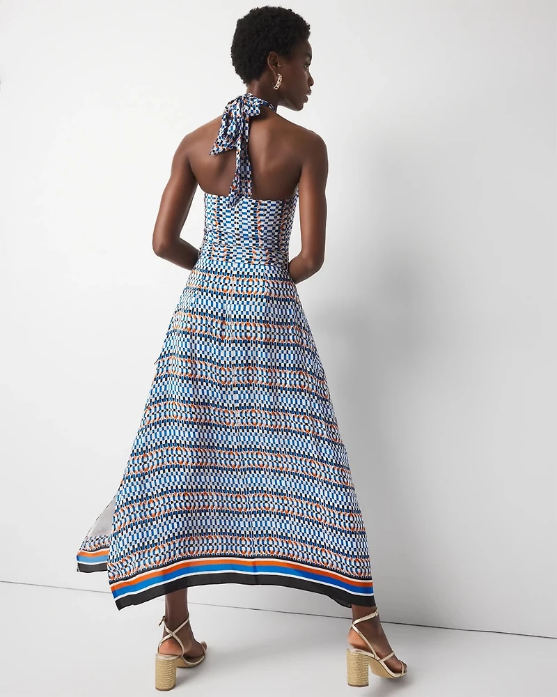 Halter Tie-Waist Maxi Dress