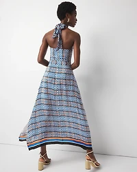 Halter Tie-Waist Maxi Dress