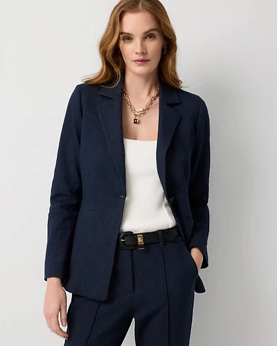 Denim Look Blazer