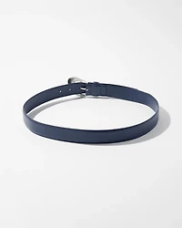 Sculptured Buckle Denim Belt