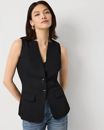 Drawcord Waist Tailored Vest