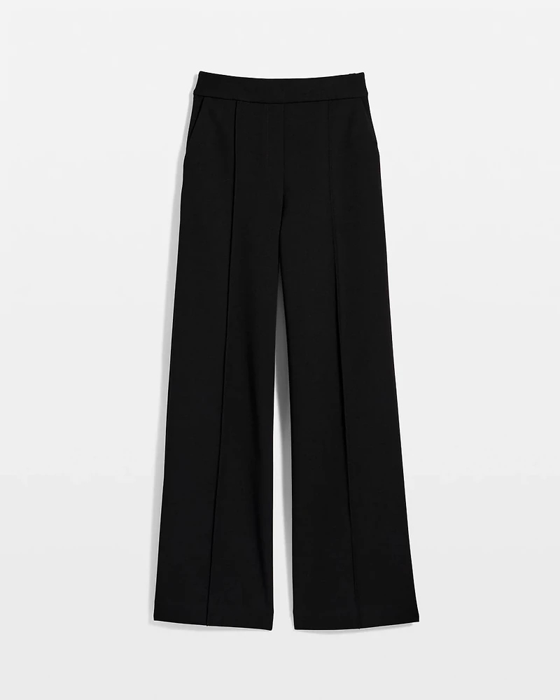 Knit Crepe Pull-On Wide Leg Pant