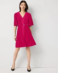 Matte Jersey Belted Kimono Dress