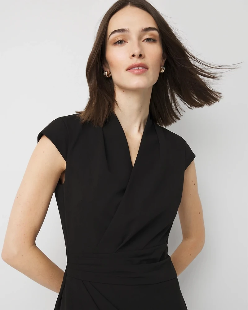 Petite Front Twist Sheath Dress