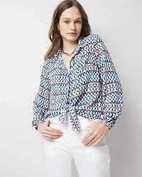 Blouson Tie-Waist Blouse