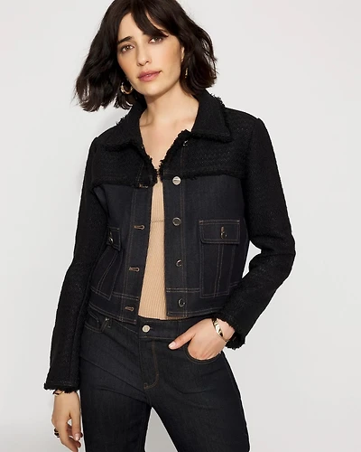 Tweed + Denim Jacket