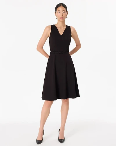 Petite Ponte Sleeveless Dress