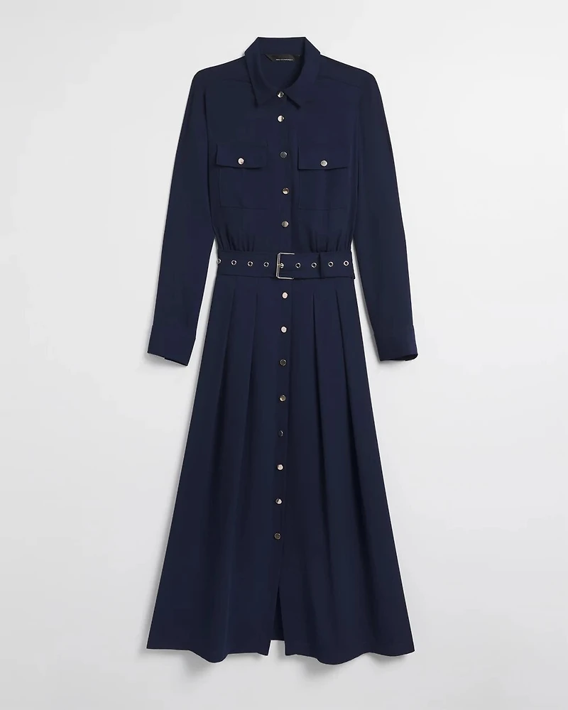 Long Sleeve Utility Shirt Dress