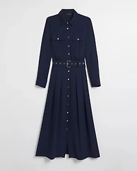 Long Sleeve Utility Shirt Dress