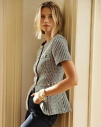 Houndstooth Tweed Jacket