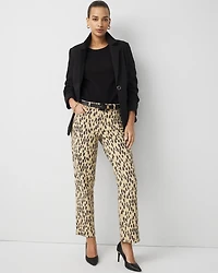 Leopard High Rise Straight Jean