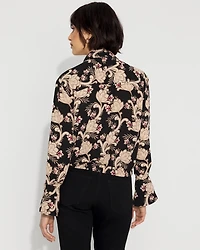 Long-Sleeve Flare Cuff Shirt