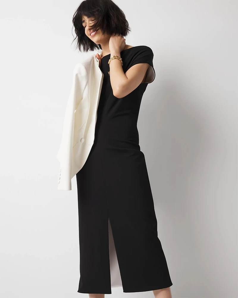 Off-The-Shoulder Midi Dress