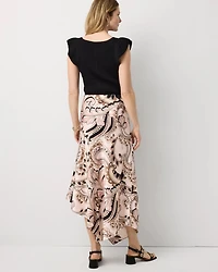 Petite Satin Slip Midi Skirt