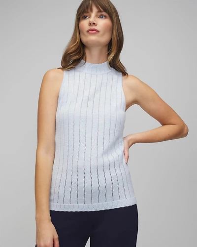 Cashmere Blend Mockneck Tank