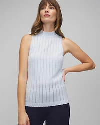 Cashmere Blend Mockneck Tank