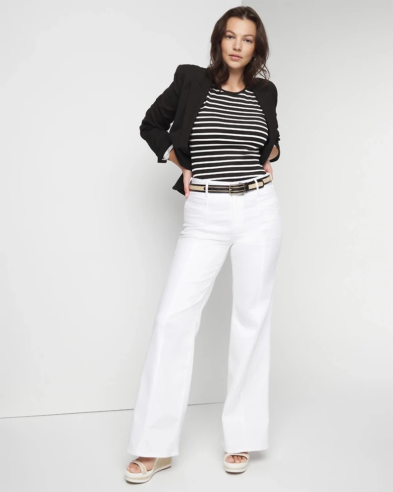 High-Rise Double Pocket Wide-Leg Jean