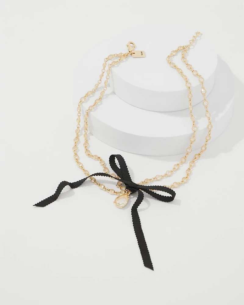 Bow Multistrand Necklace