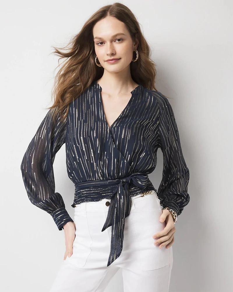 Wrap Waist Blouse