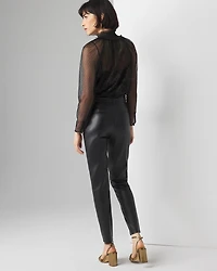 Extra High-Rise Tapered Faux Leather Pants