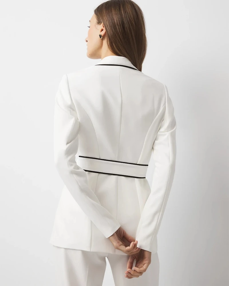 Relaxed Blazer with Piping